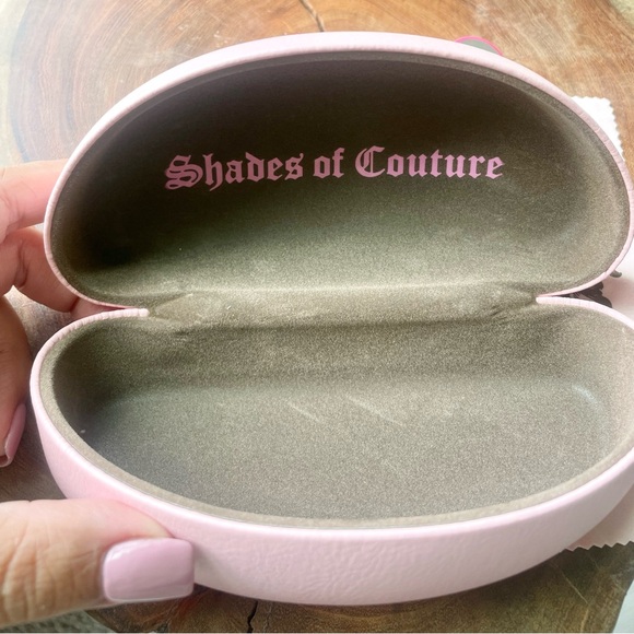 Juicy Couture Hot Pink Lolita Heart Shaped Sunglasses with Case RARE/HTF - Picture 12 of 12